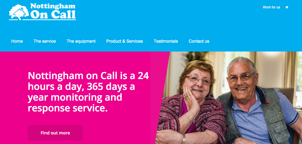 Screenshot of Nottingham On Call website