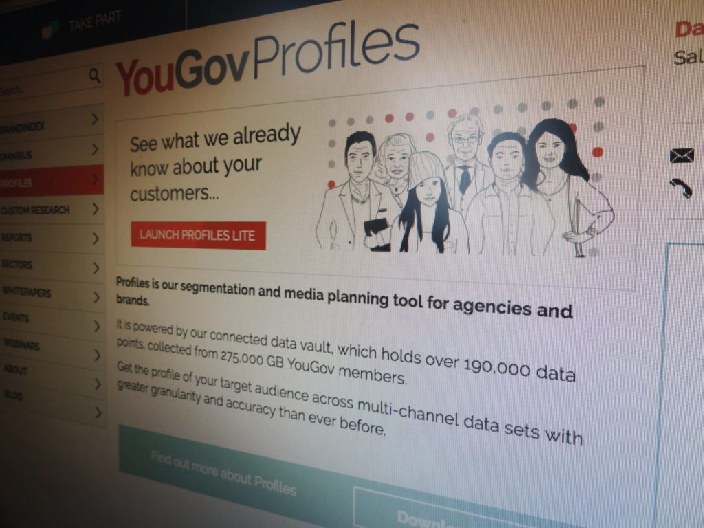 YouGov Profiles Screen Shot