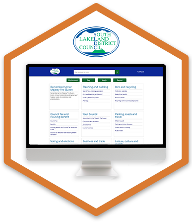 south lakeland homepage and logo
