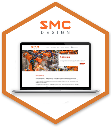 smc design homepage and logo