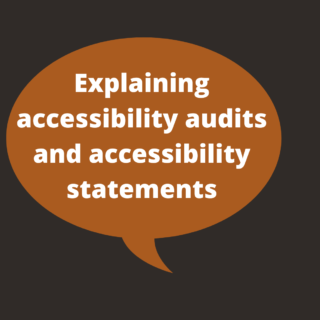 speech bubble - accessibility audits and statements