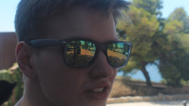 Student Chris, wearing his sunglasses