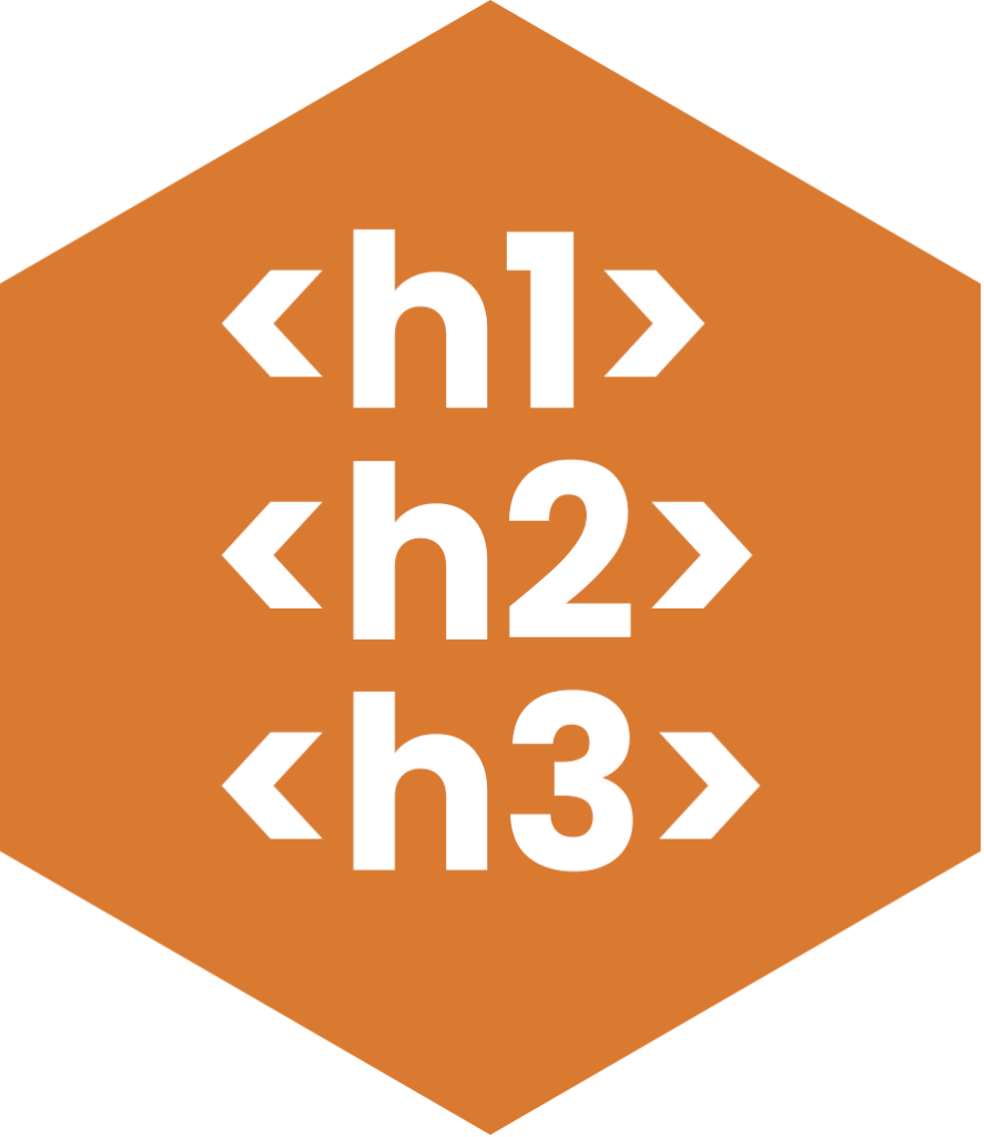an icon displaying h1, h2, h3
