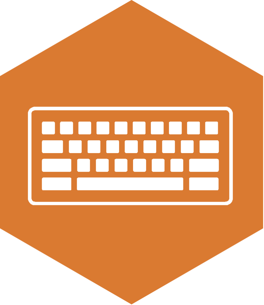 a keyboard icon