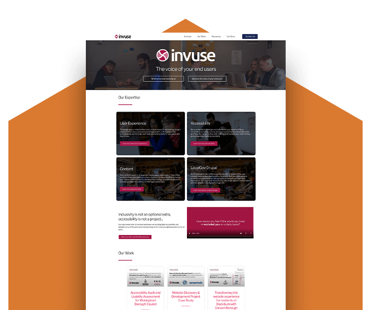 Invuse home page