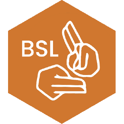BSL icon in an orange hexagon